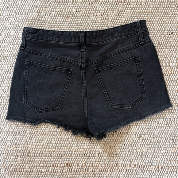 Free People Black Distressed Denim Shorts Size 29 - Picture 2 of 4